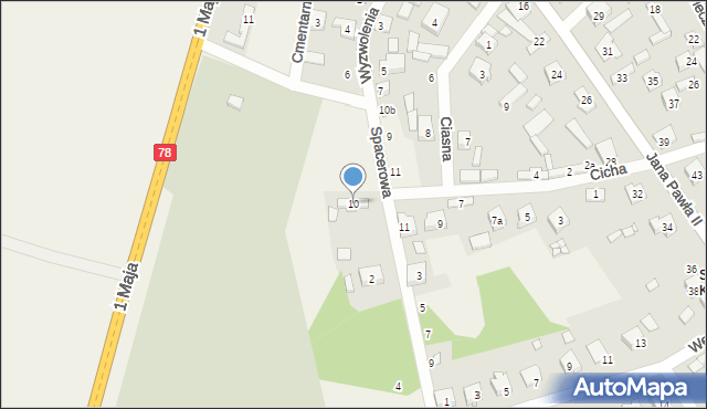 Kroczyce, Cicha, 10, mapa Kroczyce