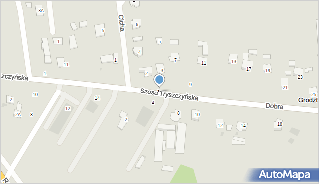 Kruszwica, Cicha, 5a, mapa Kruszwica