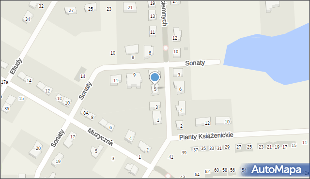 Książenice, Cichociemnych, 5, mapa Książenice