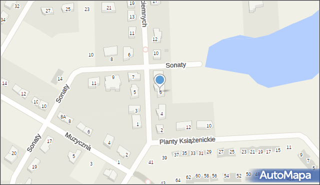 Książenice, Cichociemnych, 6, mapa Książenice