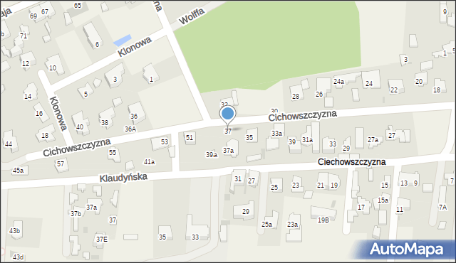 Laski, Cichowszczyzna, 37, mapa Laski