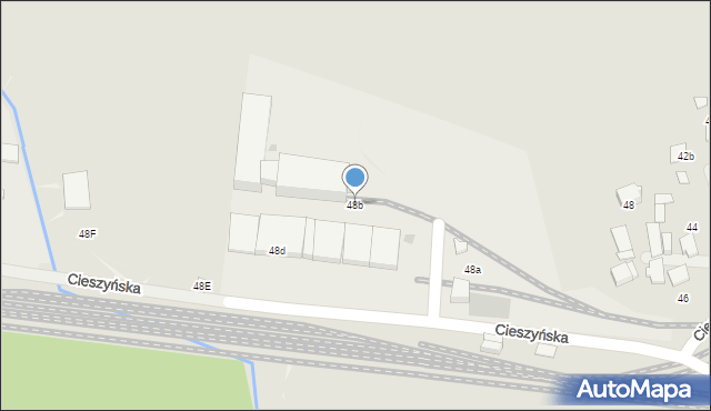 Łaziska Górne, Cieszyńska, 48b, mapa Łaziska Górne