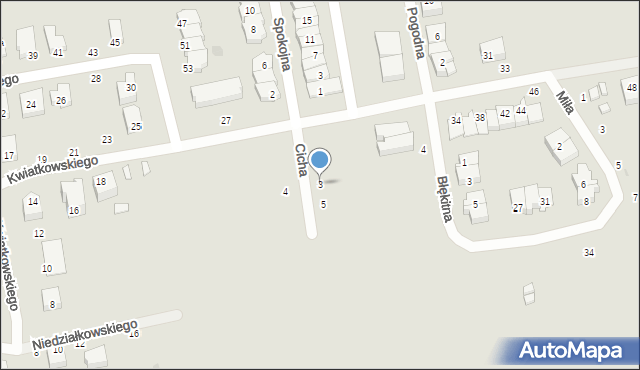 Łeba, Cicha, 3, mapa Łeba