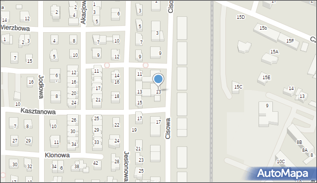 Lębork, Cisowa, 13, mapa Lębork