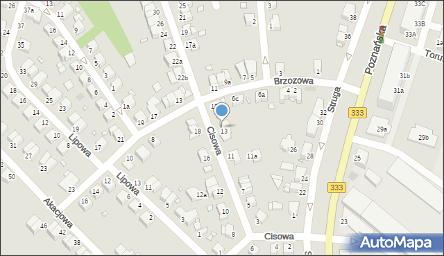 Legnica, Cisowa, 15, mapa Legnicy