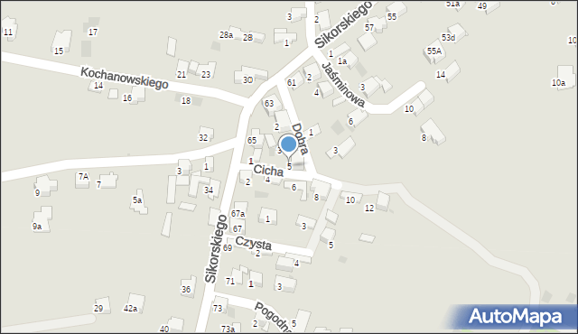 Libiąż, Cicha, 5, mapa Libiąż