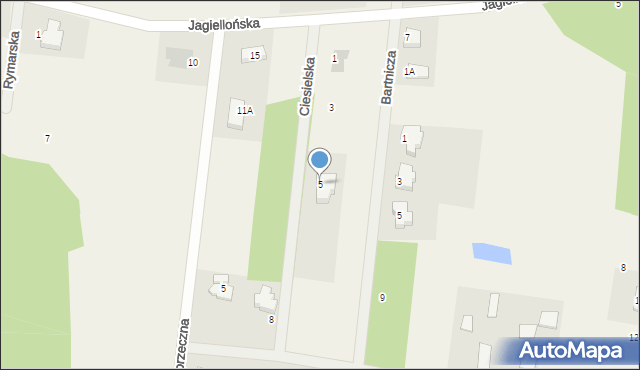 Liszyno, Ciesielska, 5, mapa Liszyno