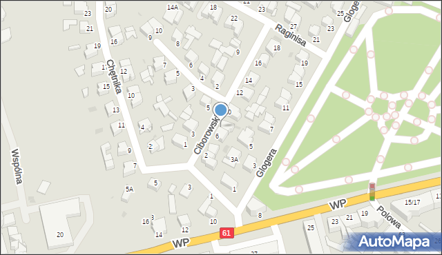 Łomża, Ciborowskiego Edwarda, 8, mapa Łomży