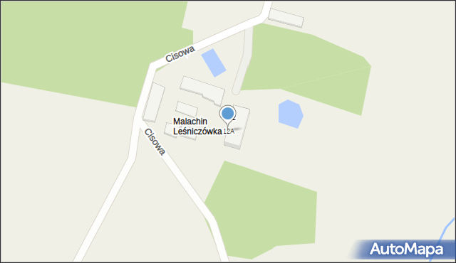 Malachin, Cisowa, 12A, mapa Malachin