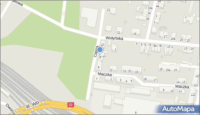 Malbork, Ciepła, 9, mapa Malborka