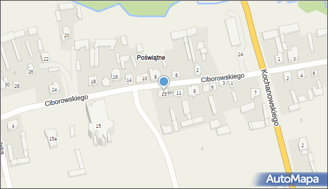 Mały Płock, Ciborowskiego Tadeusza, ks., 13, mapa Mały Płock