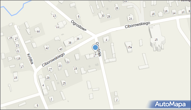 Mały Płock, Ciborowskiego Tadeusza, ks., 17A, mapa Mały Płock