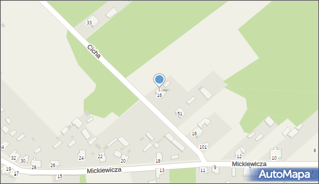 Narewka, Cicha, 49, mapa Narewka