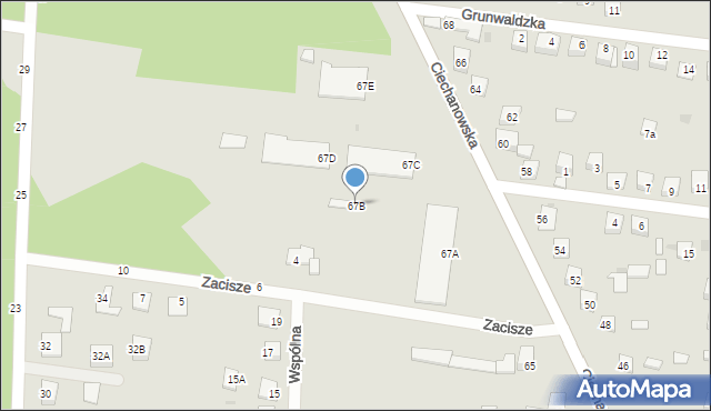 Nowe Miasto, Ciechanowska, 67B, mapa Nowe Miasto
