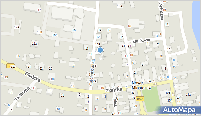 Nowe Miasto, Ciechanowska, 8, mapa Nowe Miasto