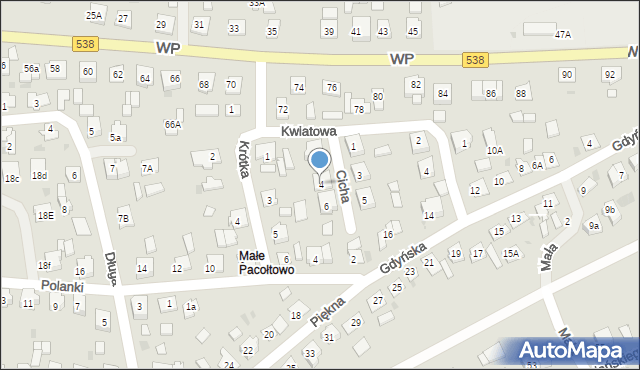 Nowe Miasto Lubawskie, Cicha, 4, mapa Nowe Miasto Lubawskie