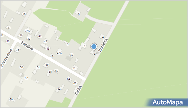 Nurzec-Stacja, Cicha, 1, mapa Nurzec-Stacja