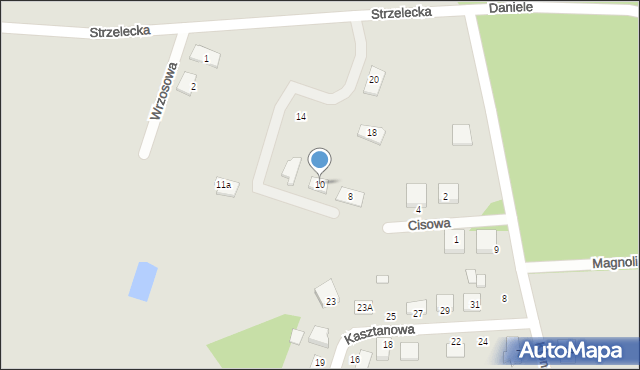 Obrzycko, Cisowa, 10, mapa Obrzycko