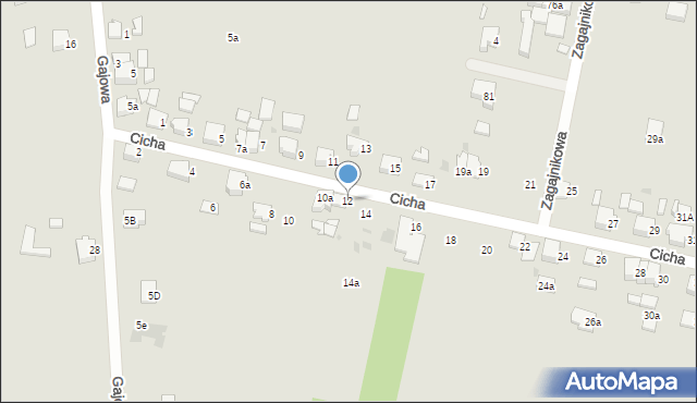 Ostrów Wielkopolski, Cicha, 12, mapa Ostrów Wielkopolski