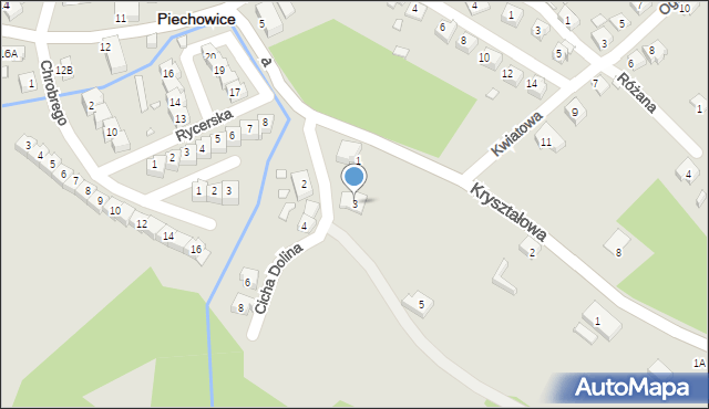 Piechowice, Cicha Dolina, 3, mapa Piechowice