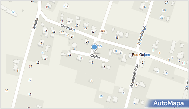 Pierściec, Cicha, 1, mapa Pierściec