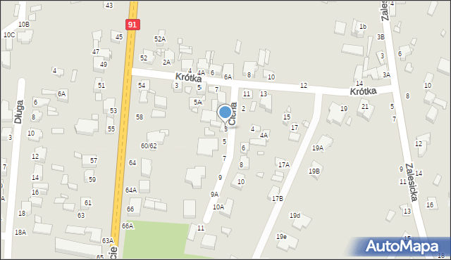 Piotrków Trybunalski, Cicha, 3, mapa Piotrków Trybunalski