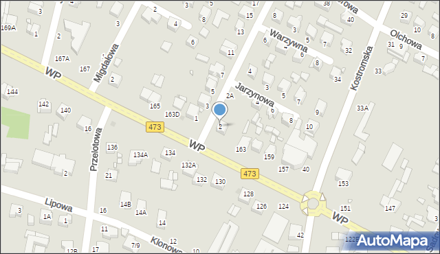 Piotrków Trybunalski, Cisowa, 2, mapa Piotrków Trybunalski