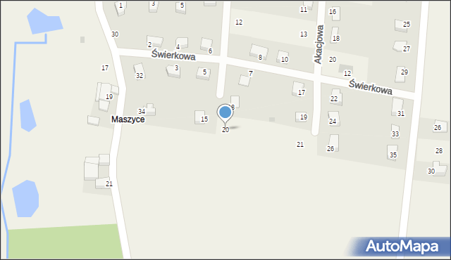 Pławna, Cisowa, 20, mapa Pławna