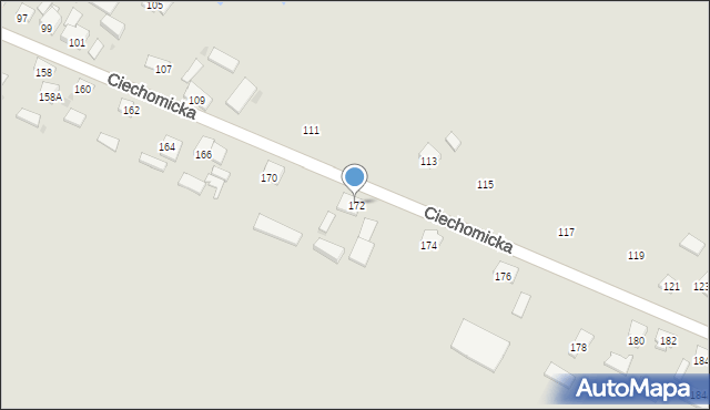 Płock, Ciechomicka, 172, mapa Płock