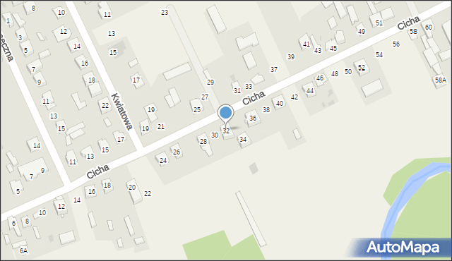 Podgajek, Cicha, 32, mapa Podgajek