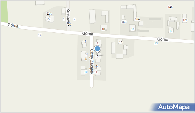 Pogroszew-Kolonia, Cichy Zakątek, 5, mapa Pogroszew-Kolonia