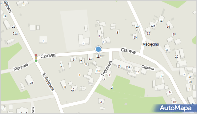 Police, Cisowa, 11A, mapa Police