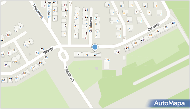 Polkowice, Cisowa, 10, mapa Polkowice