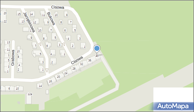 Polkowice, Cisowa, 40, mapa Polkowice