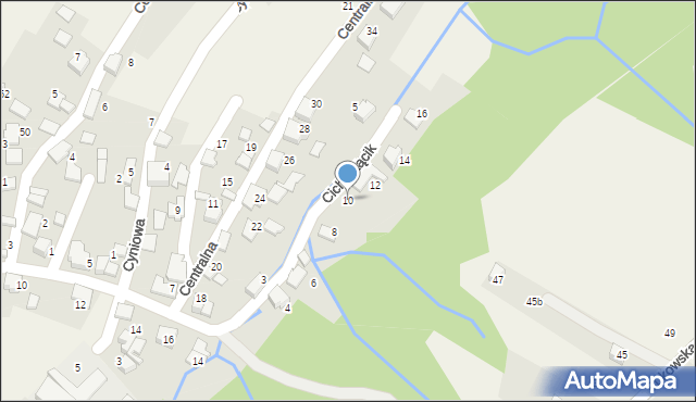 Porąbka, Cichy Kącik, 10, mapa Porąbka