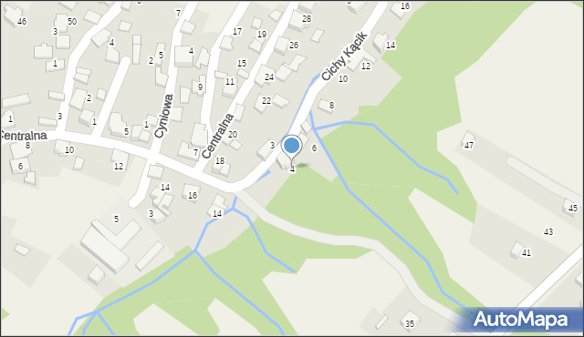 Porąbka, Cichy Kącik, 4, mapa Porąbka