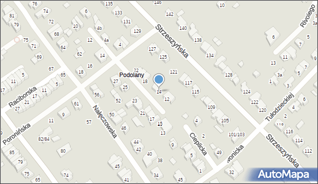 Poznań, Cieplicka, 14, mapa Poznania