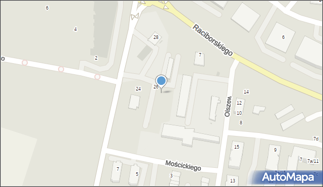 Pruszcz Gdański, Cicha, 26a, mapa Pruszcz Gdański