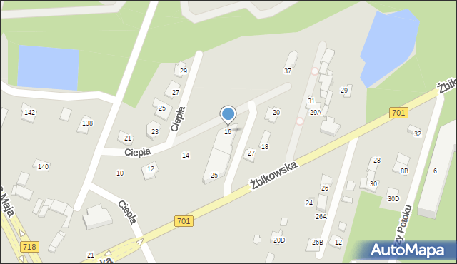 Pruszków, Ciepła, 16, mapa Pruszków