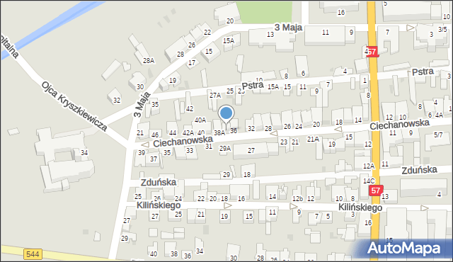 Przasnysz, Ciechanowska, 38, mapa Przasnysz