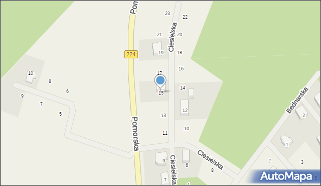 Przetoczyno, Ciesielska, 15, mapa Przetoczyno