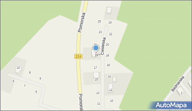 Przetoczyno, Ciesielska, 19, mapa Przetoczyno