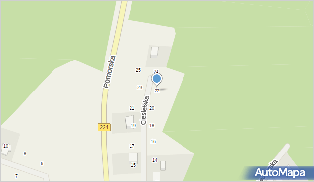 Przetoczyno, Ciesielska, 22, mapa Przetoczyno