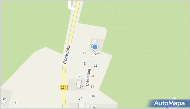 Przetoczyno, Ciesielska, 24, mapa Przetoczyno