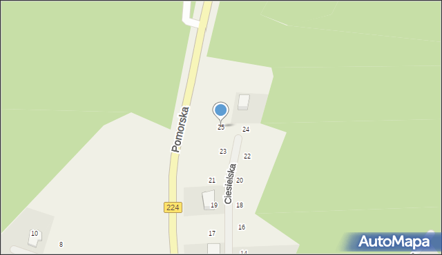 Przetoczyno, Ciesielska, 25, mapa Przetoczyno