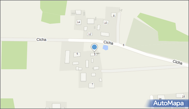 Radgoszcz, Cicha, 3, mapa Radgoszcz