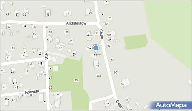 Radomsko, Cicha, 35b, mapa Radomsko