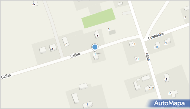 Rakowiec, Cicha, 1, mapa Rakowiec