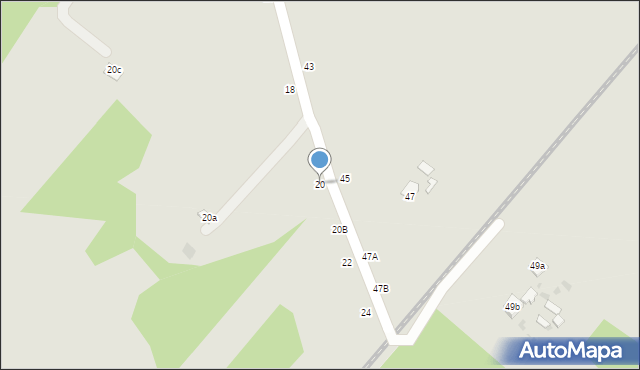 Rejowiec Fabryczny, Cicha, 20, mapa Rejowiec Fabryczny