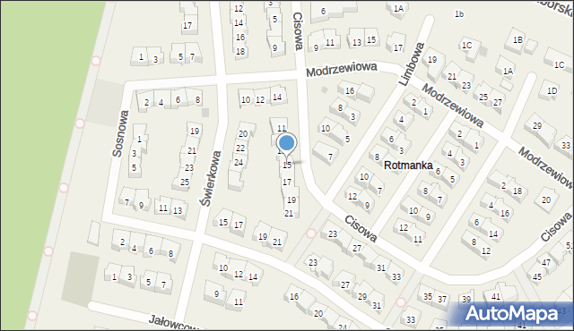 Rotmanka, Cisowa, 15, mapa Rotmanka